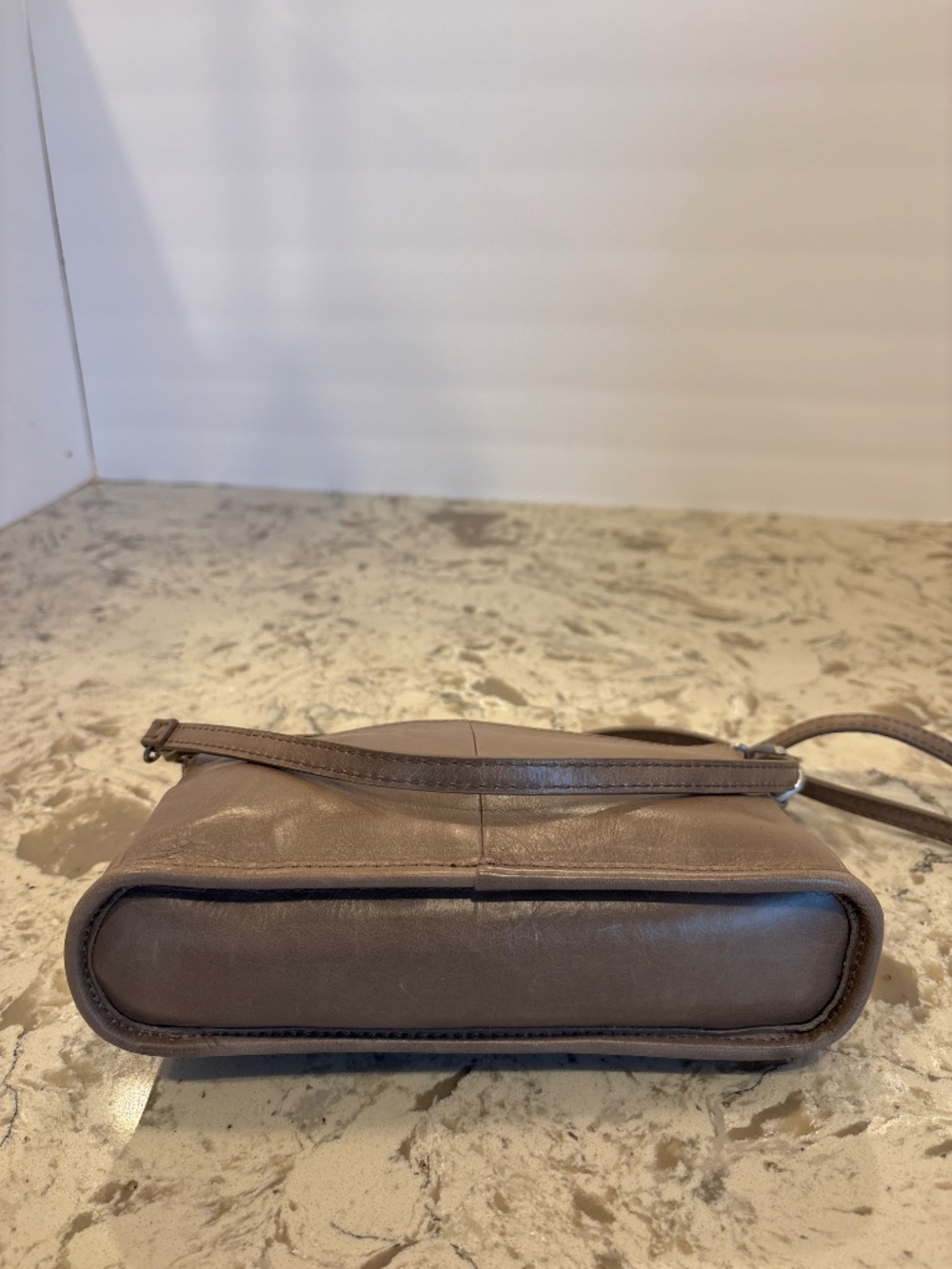 HOBO Cadence Taupe Leather Crossbody Handbag View 5